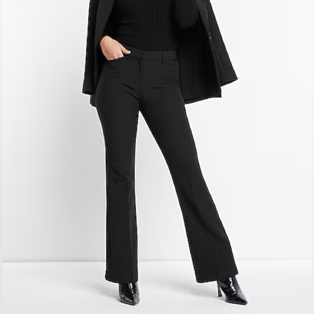 Express Editor Black Wide Leg Women's Dress Pants 0S